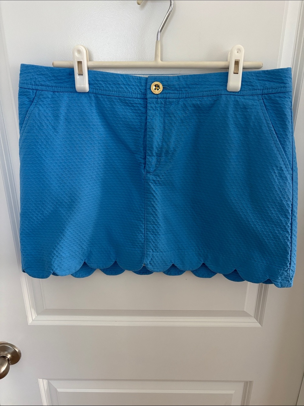 Lilly Pulitzer Bright Blue Scallop Hem Skort